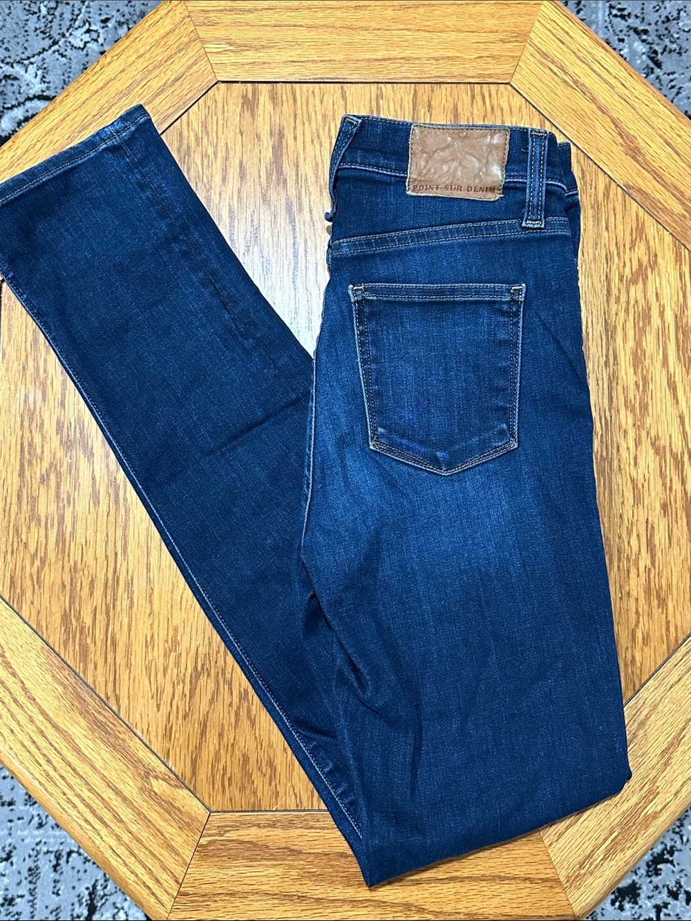*POINT SUR* Dark Blue Skinny Denim Jeans California Made in USA Size 26